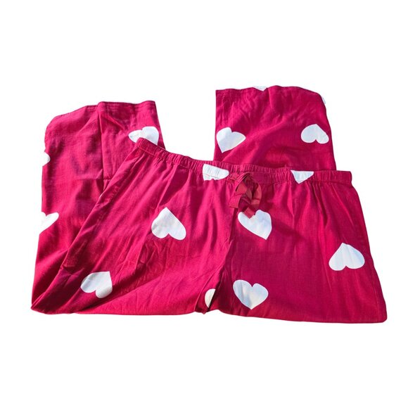 Loft Sleep Scattered Heart Pajama Pants Tango Red Plus Size 1X NWT - Picture 3 of 5
